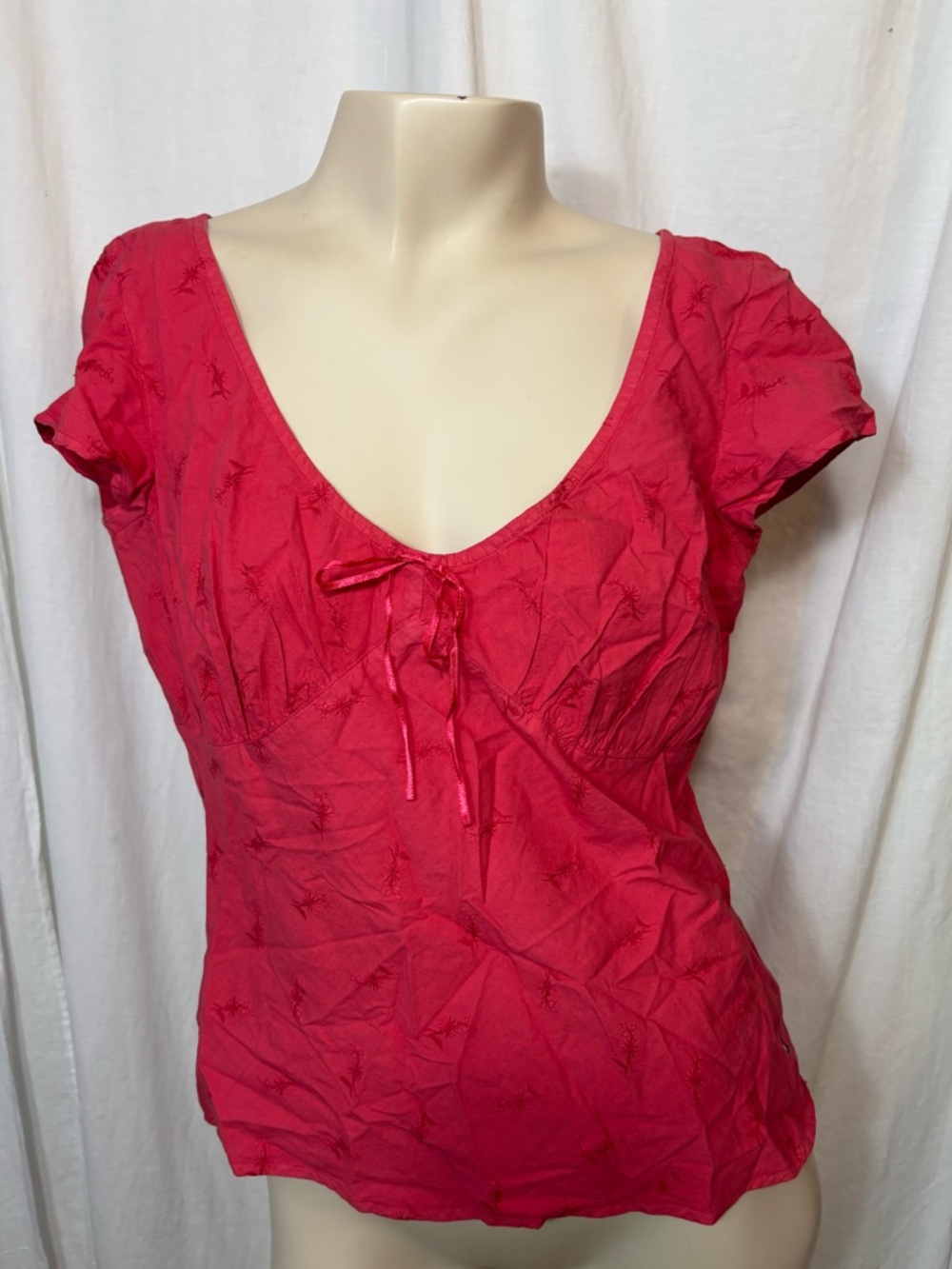 Tommy Hilfiger Jeans women’s blouse pink cotton medium vintage Y2K 2003